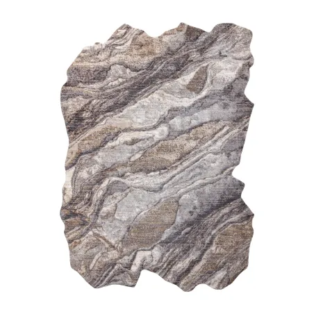 TINE 75313B Stone Rug in dark grey and light grey, modern carpet design