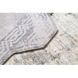 Rug with irregular shape, grey and navy, modern style, classic carpets