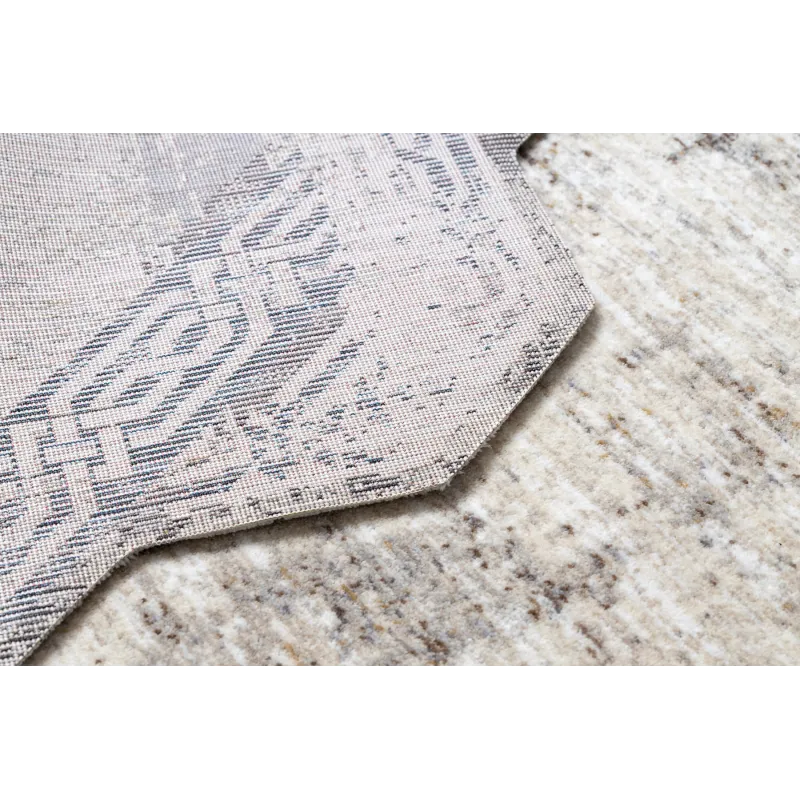 Rug with irregular shape, grey and navy, modern style, classic carpets