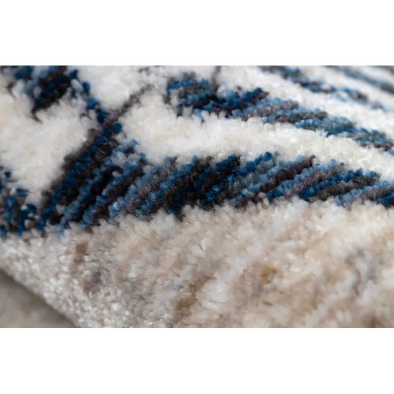 Bedroom rug in grey and navy, vintage style, classic carpets
