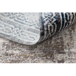 Stylish TINE 75425A rug for living room, gray and navy, vintage