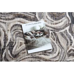 Stylish cream and grey rug, perfect for contemporary living spaces