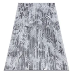 Modern MEFE Rug B402 - Dark Gray Structural Two-Level Pile