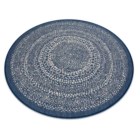 Round Sisal Rope Rug FLAT 120 cm Blue