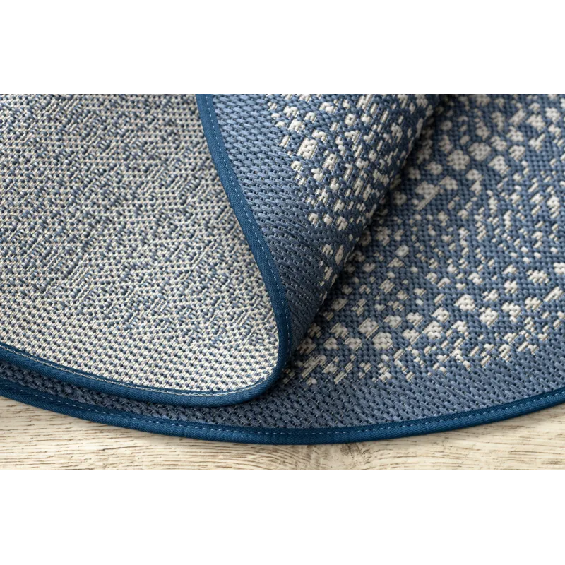 Round Sisal Rope Rug FLAT 120 cm Blue