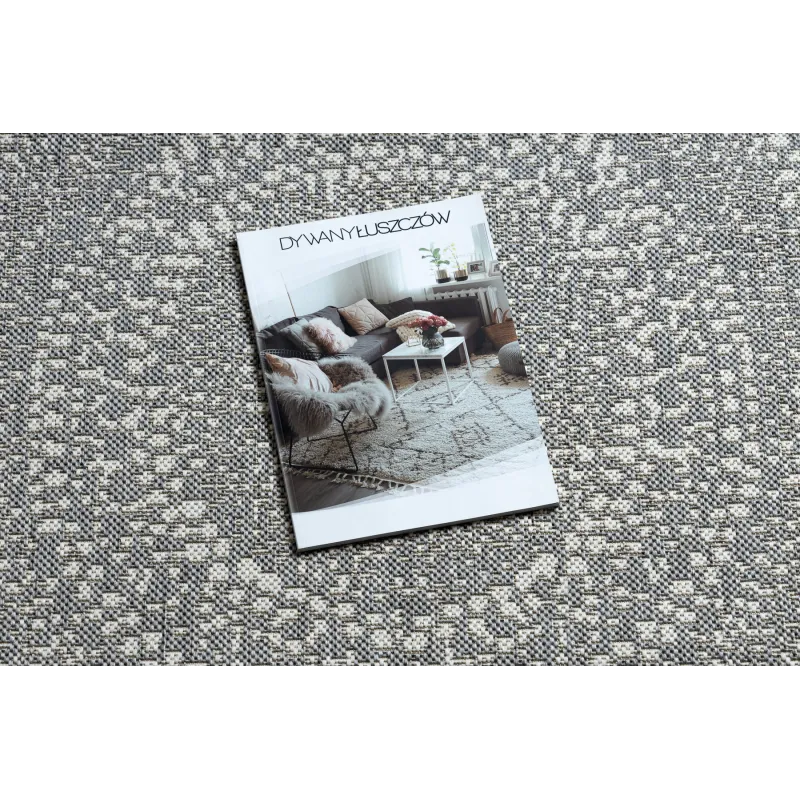 Round Sisal Rope Flat Rug 120cm Grey