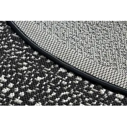 Round Rope Sisal Flat Rug 120cm Black