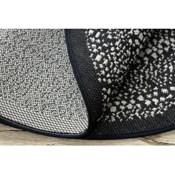Round Rope Sisal Flat Rug 120cm Black