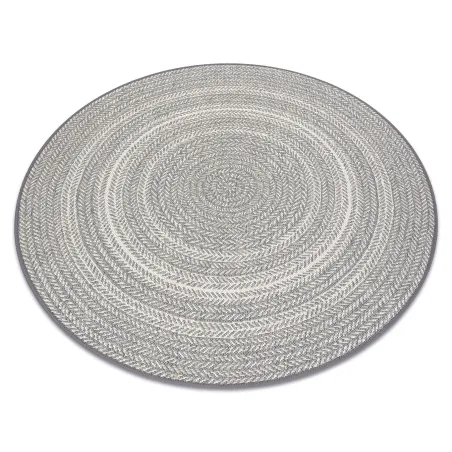 Round Rope Sisal Rug 120cm Grey Boho
