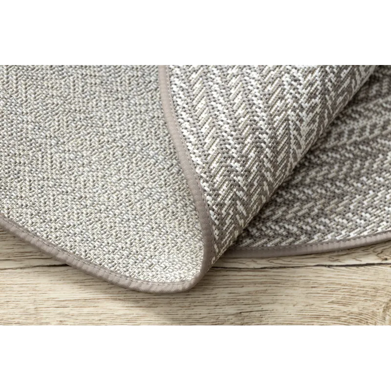 Round Rope Sisal Flat Rug 120cm Beige