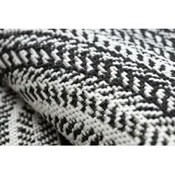 Round Sisal Rope Rug FLAT 120cm Black Boho