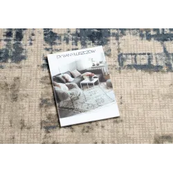 NAIN Wool Vintage Rug Beige Navy