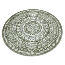 FUN Napkin Round Rug Green