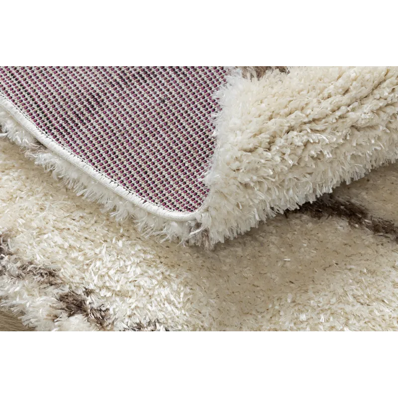 FLUFFY 2371 Round Striped Shaggy Rug