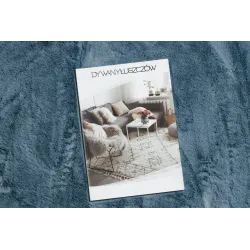 SHAPE 3105 Heart Shaggy Rug Blue