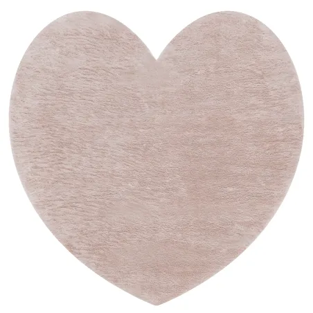 SHAPE 3105 Heart Shaggy Rug Blush Pink