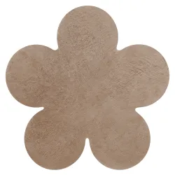SHAPE 3106 Flower Shaggy Rug - camel, beige plush, non-slip, washable