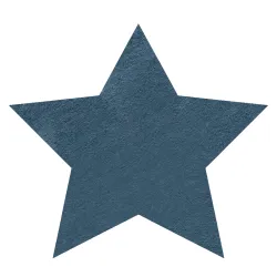 Rug SHAPE 3148 Star Shaggy - navy blue plush, non-slip, washable