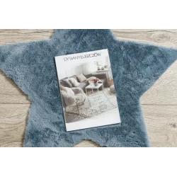 SHAPE 3148 Star Shaggy Rug Blue