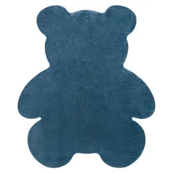 SHAPE 3146 Bear Shaggy Rug - Blue Plush, Non-Slip, Washable