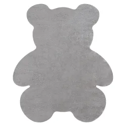 SHAPE 3146 Bear Shaggy Rug - gray, plush, non-slip, washable