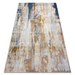 Acrylic Rug ELITRA 6770 Abstract Worn Gray / Yellow
