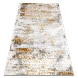 ELITRA Acrylic Rug 8105 Abstract Faded Ivory / Orange