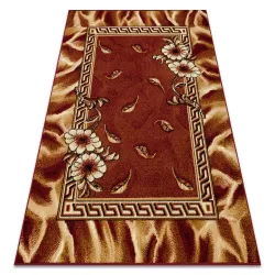 BCF MORAD TRIO Leaves, flowers classic rug - burgundy