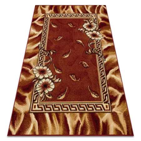 Morad TRIO Leaves & Flowers Rug Burgundy