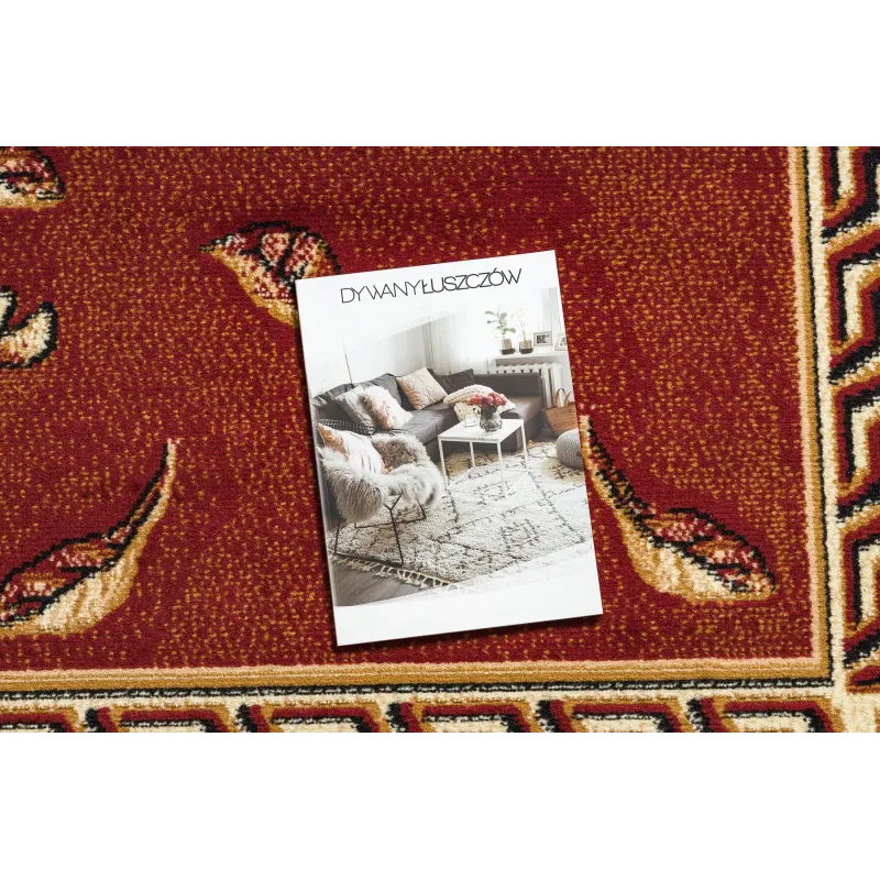 Morad TRIO Leaves & Flowers Rug Burgundy
