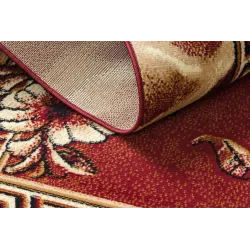 Morad TRIO Leaves & Flowers Rug Burgundy