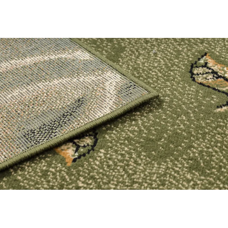 Morad TRIO Floral BCF Rug Olive Green