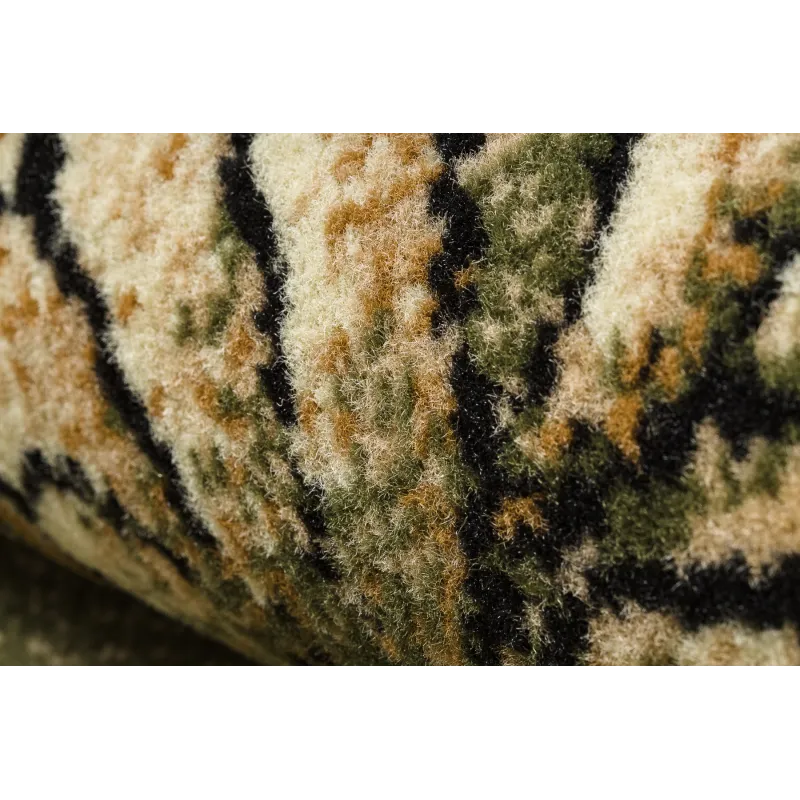 Morad TRIO Floral BCF Rug Olive Green