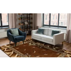 Morad TRIO Floral BCF Rug Brown