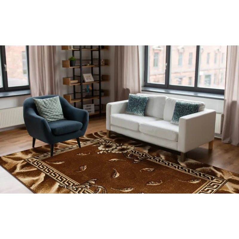 Morad TRIO Floral BCF Rug Brown