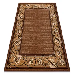 BCF Morad FELIKS rug, Leaves frame classic - brown