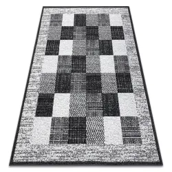 BCF MORAD RAFIA Rectangles, Geometric Rug - Gray