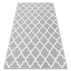 BCF MORAD TRELIS Moroccan Clover Rug - Light Gray