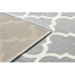 BCF Morad TRELIS Moroccan Clover Rug Light Grey