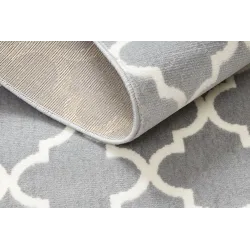 BCF Morad TRELIS Moroccan Clover Rug Light Grey