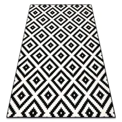 BCF MORAD RUTA Diamonds Geometric Rug - Black / Cream