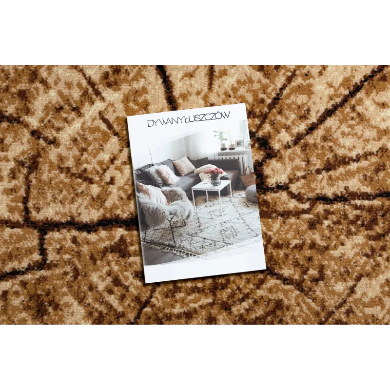 Morad Wood Beige Polypropylene Rug