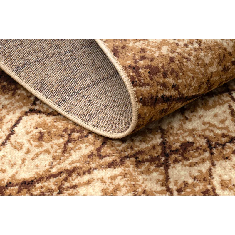 Morad Wood Beige Polypropylene Rug