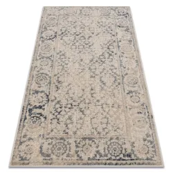 NAIN Wool Rug Frame Ornament Vintage 68981/50955 Beige / Navy