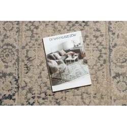 NAIN Wool Rug Frame Ornament Beige Navy