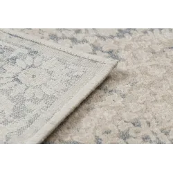 NAIN Wool Rug Frame Ornament Beige Navy