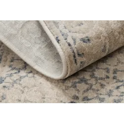 NAIN Wool Rug Frame Ornament Beige Navy