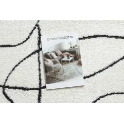 Stylish cream and black modern rug, perfect for any room decor