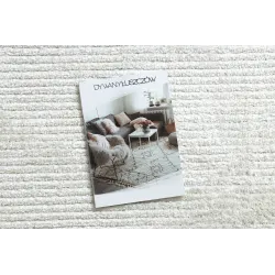 Stylish cream rug, modern addition to home decor