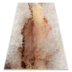 Washable rug MIRO 52101.801 Abstract anti-slip - beige / gold